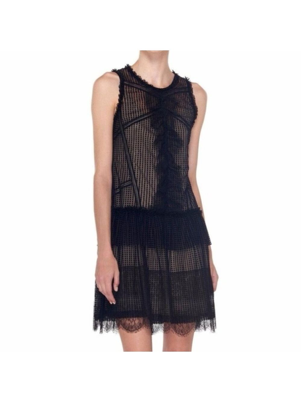 Marissa Webb Avery Drop Waist Lace Dress Black
Size S